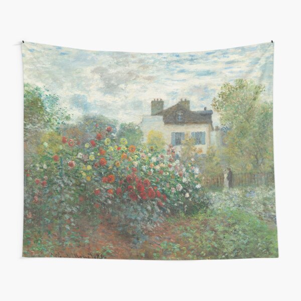 Aperçu de l'œuvre The Artist's Garden in Argenteuil, A Corner of the Garden with Dahlias (1873) by Claude Monet créée et vendue par emidye20.