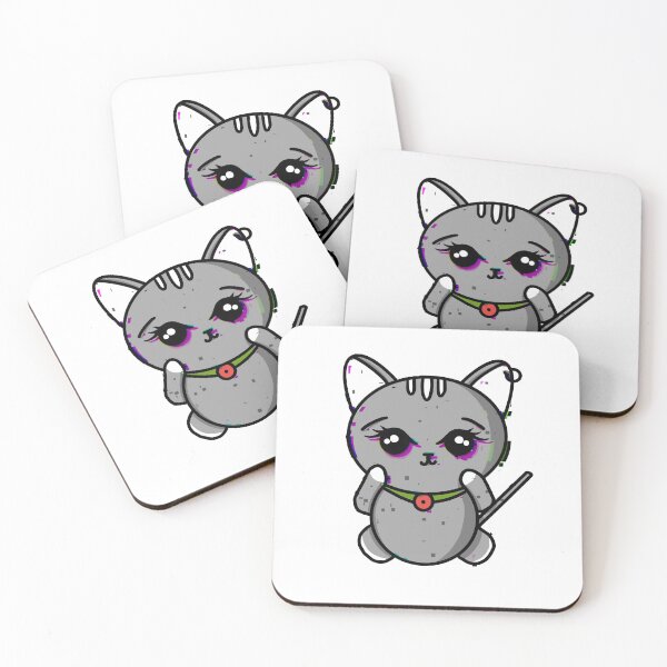 Item preview, Cute grey cat with earing designed and sold by atiksugiwara.