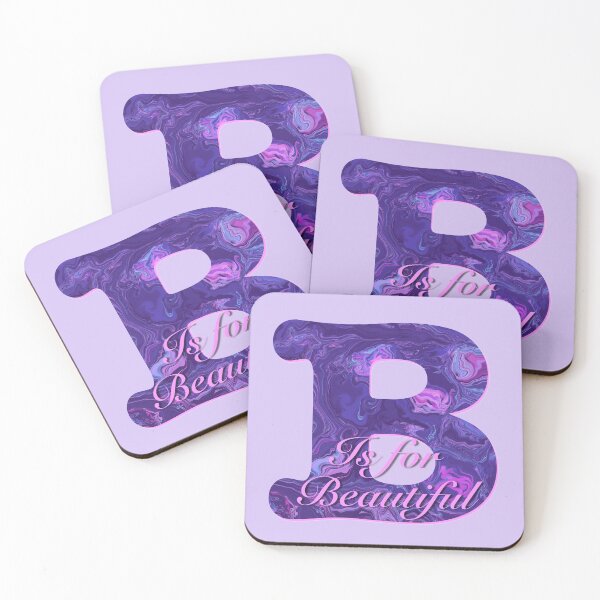 Item preview, Purple letter B is for Beautiful motivational quote designed and sold by AMSonArt.