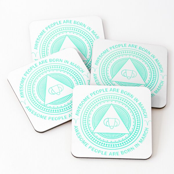 Item preview, March Birthday Awesome People Are Born In March Aries Aquamarine designed and sold by KrisSidDesigns.