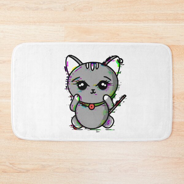 Item preview, Cute grey cat with earing designed and sold by atiksugiwara.