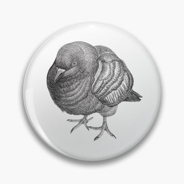 Item preview, a frowning pigeon drawn in pencil designed and sold by nataliavavilina.