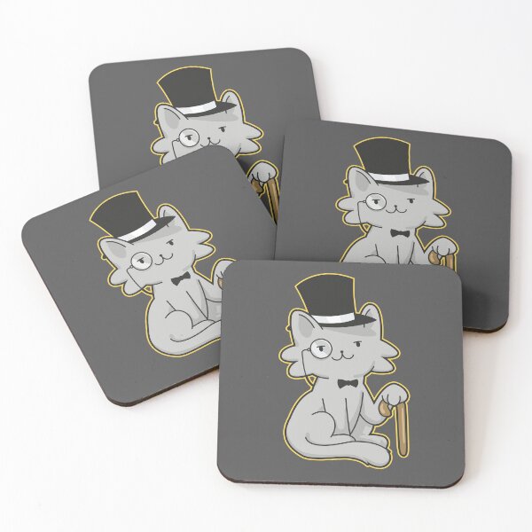 Item preview, Gentleman Cat with hat bow tie stick funny designed and sold by Piztees.
