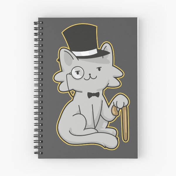 Item preview, Gentleman Cat with hat bow tie stick funny designed and sold by Piztees.