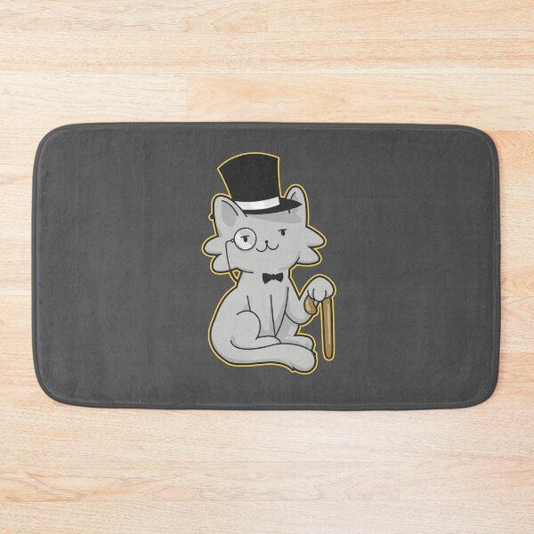 Item preview, Gentleman Cat with hat bow tie stick funny designed and sold by Piztees.