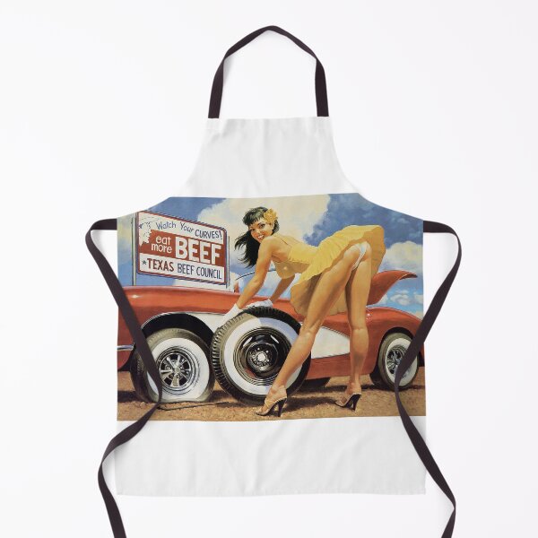 Item preview, Watch Your Curves, Eat More Beef Retro Vintage Sign designed and sold by BritishYank.