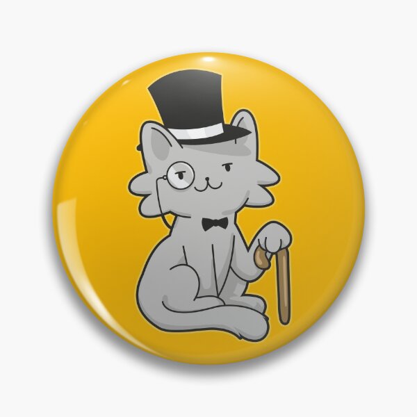 Item preview, Gentlecat cat with hat bow tie stick funny designed and sold by Piztees.