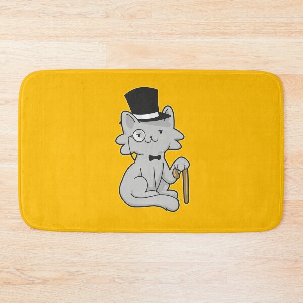 Item preview, Gentlecat cat with hat bow tie stick funny designed and sold by Piztees.