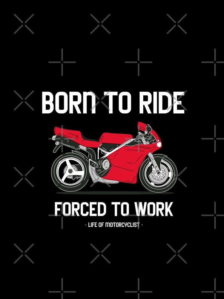 Thumbnail 4 of 4, iPhone Case, Born To Ride Forced To Work Biker Motorcycle designed and sold by KLINESTORE.