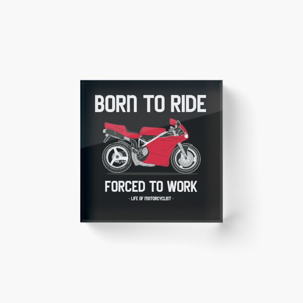 Item preview, Born To Ride Forced To Work Biker Motorcycle designed and sold by KLINESTORE.