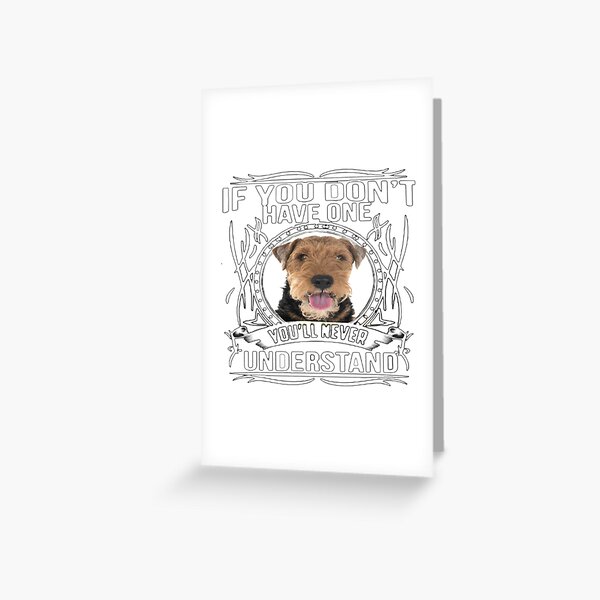 Welsh Terrier Perro Animal tradicional tarjeta de Navidad Personalizado