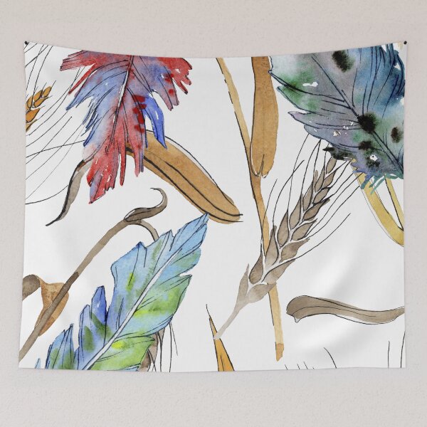 Item preview,  Colorful feathers and Wheat Pattern  designed and sold by remonss.