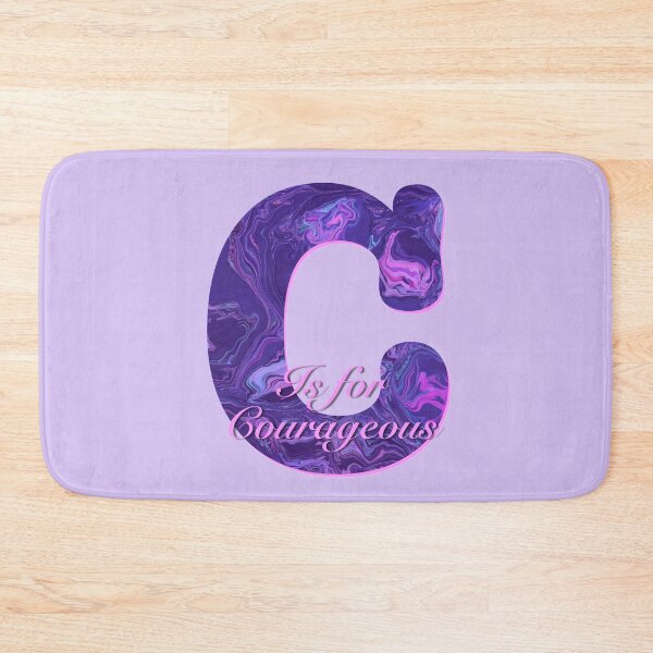 Item preview, Purple letter C is for Courageous motivational quote designed and sold by AMSonArt.
