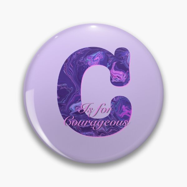 Item preview, Purple letter C is for Courageous motivational quote designed and sold by AMSonArt.