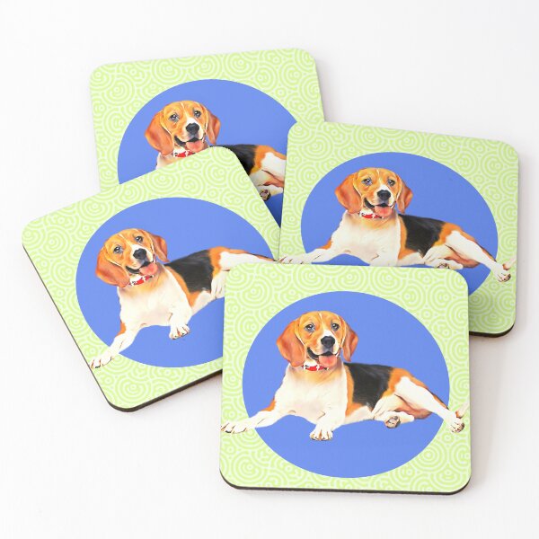 Item preview, Cute Beagle dog breed laying down graphic design art designed and sold by forziati design.