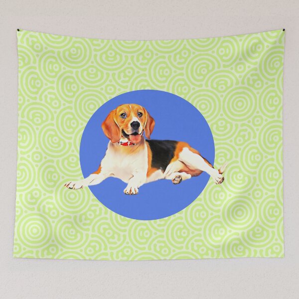 Item preview, Cute Beagle dog breed laying down graphic design art designed and sold by forziati design.