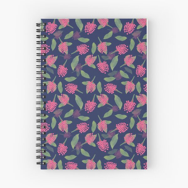 Item preview, Pink flowers on blue designed and sold by Lili S.
