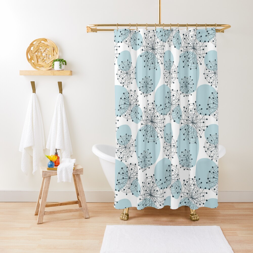 Mid Century Modern Pattern Shower Curtain For Sale By Fernandpiperco   Ur,shower Curtain Closed Context,square,1000x1000.1 