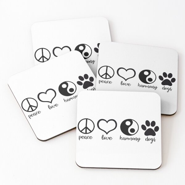 Item preview, Peace, Love, Harmony, Dogs designed and sold by ZenHenna.