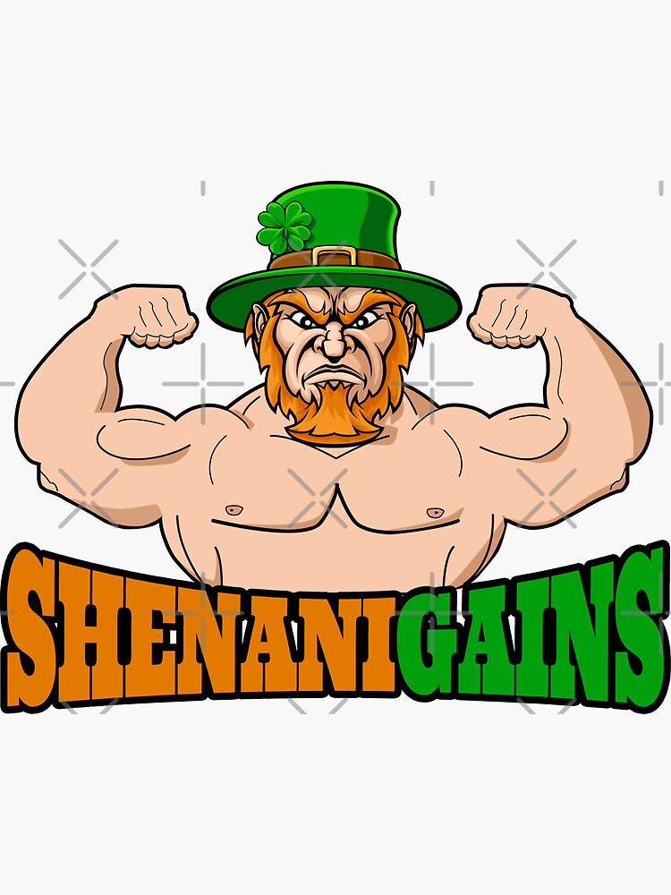 &ldquo;Irish Muscular Leprechaun Bodybuilder St Patricks Day Flexing Biceps