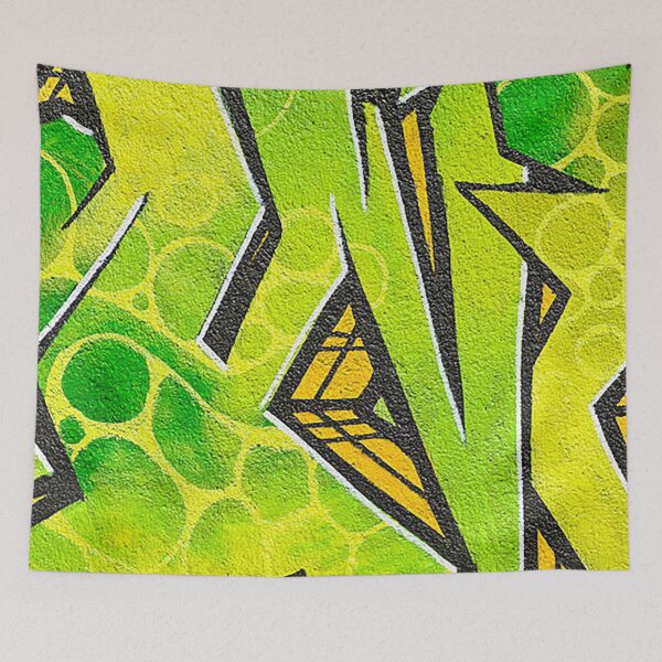 Item preview, Bright Green and Yellow Graffiti graphic design designed and sold by Nostrathomas66.