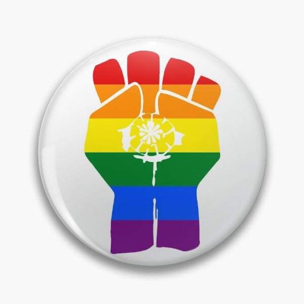 Item preview, Gonzo Rainbow Pride Fist Hunter S Thompson designed and sold by AmericanaJunkie.