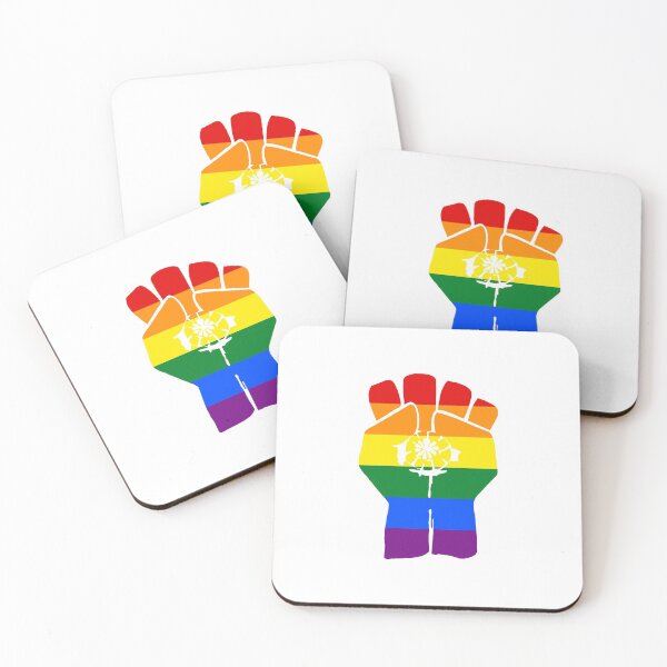Item preview, Gonzo Rainbow Pride Fist Hunter S Thompson designed and sold by AmericanaJunkie.