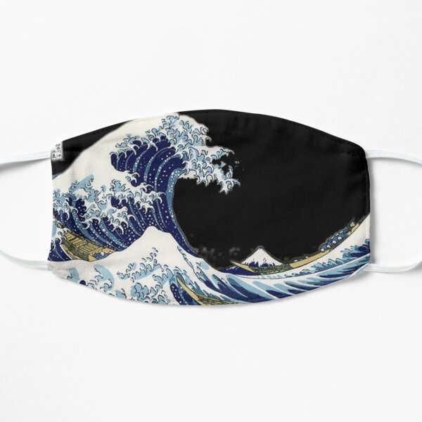 Great Wave Off Kanagawa Hokusai Wave Meaning, Japanese Wave Flat Mask
