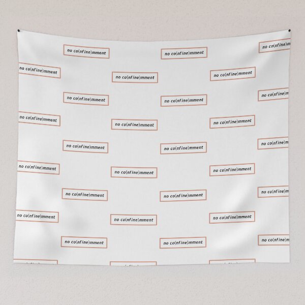 Item preview, No Confinement / No Comment / No Co(nfine)mment Design in red frame designed and sold by MirkasDesign.