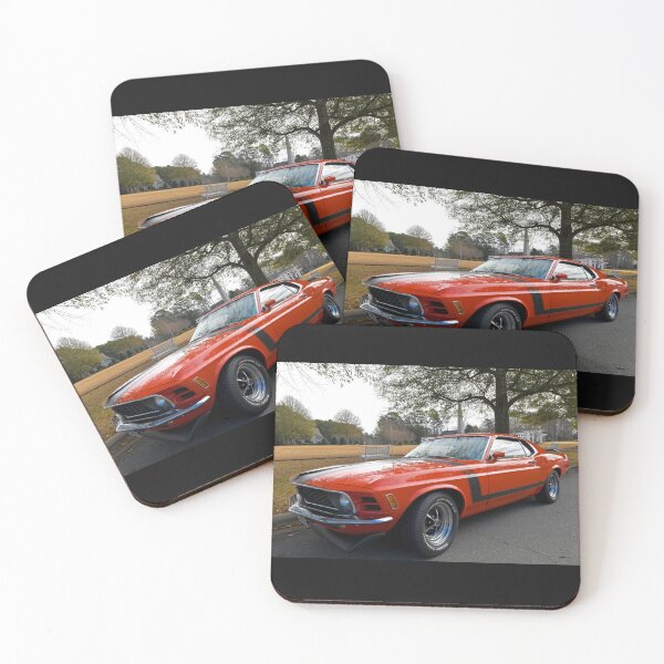Artikelvorschau, 1970 Calypso Coral Mustang Boss 302 entworfen und verkauft von SJM Images.