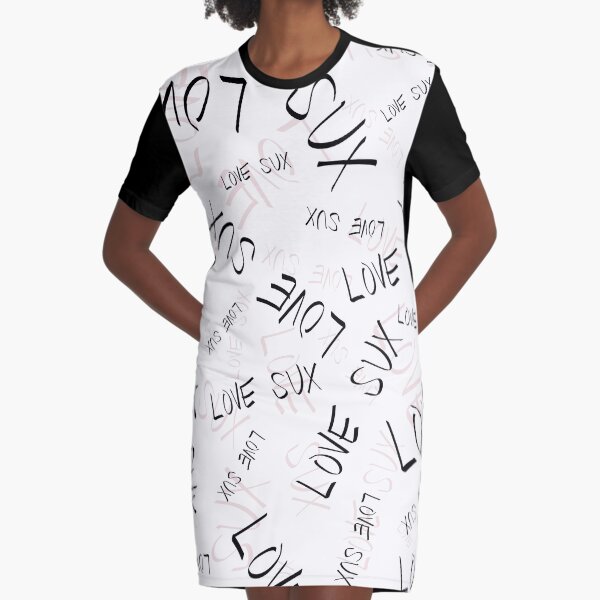 Love Sux Graphic T-Shirt Dress