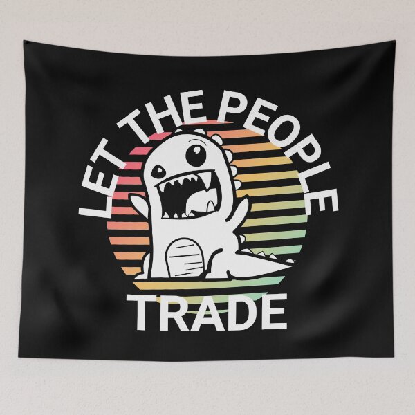 Item preview, Let The People Trade White on Black designed and sold by KananiandKiki.
