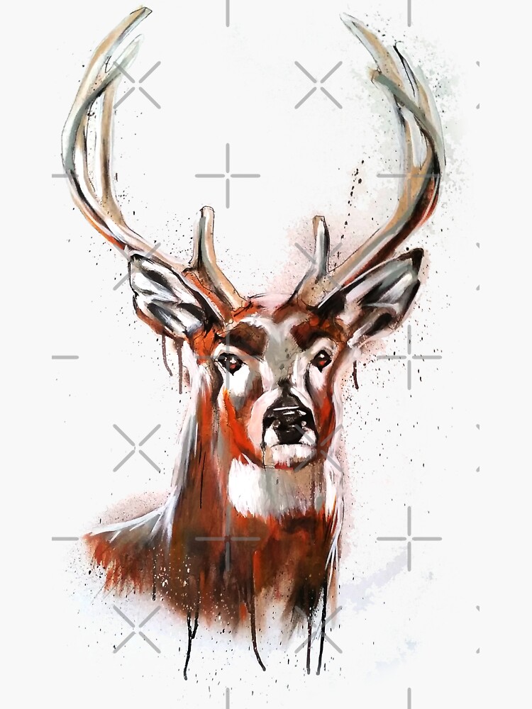Antler Deer Graffiti Art by sketchNkustom