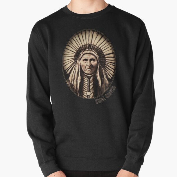Chief Seattle, drawing Pullover Sweatshirt
