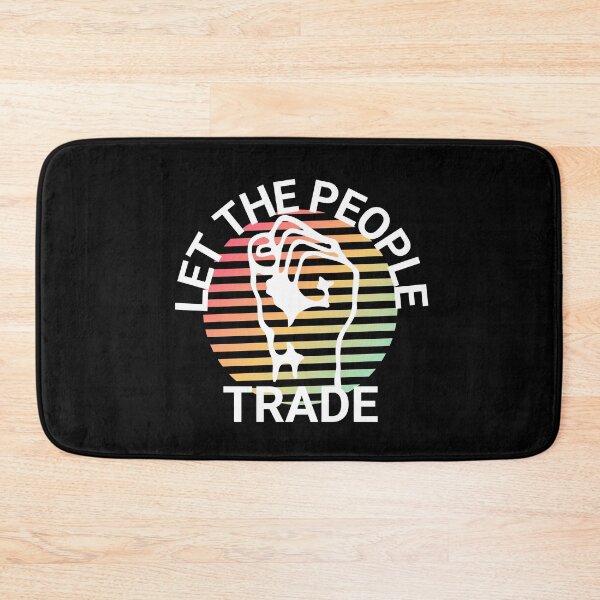 Item preview, Let The People Trade Colorful White on Black designed and sold by KananiandKiki.