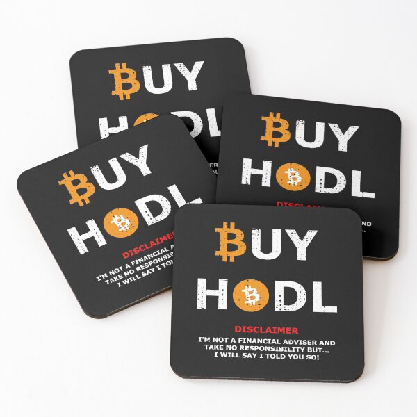 Item preview, Buy and hold bitcoin with disclaimer designed and sold by stretchtees.