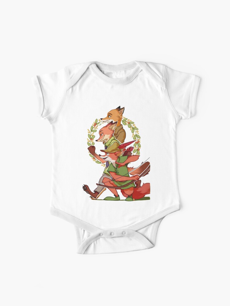 Robin Hood fox cartoon Baby One-Piece for Sale by Sovik Goswami