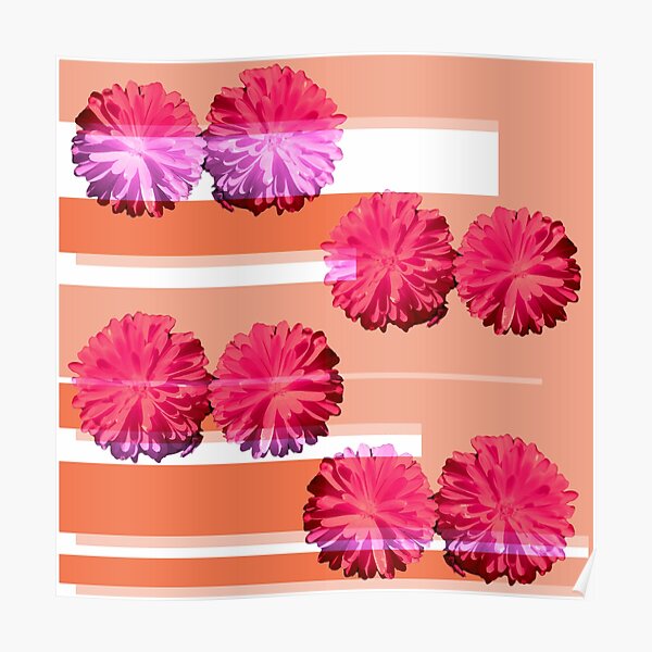 formatting flowers in blush Poster