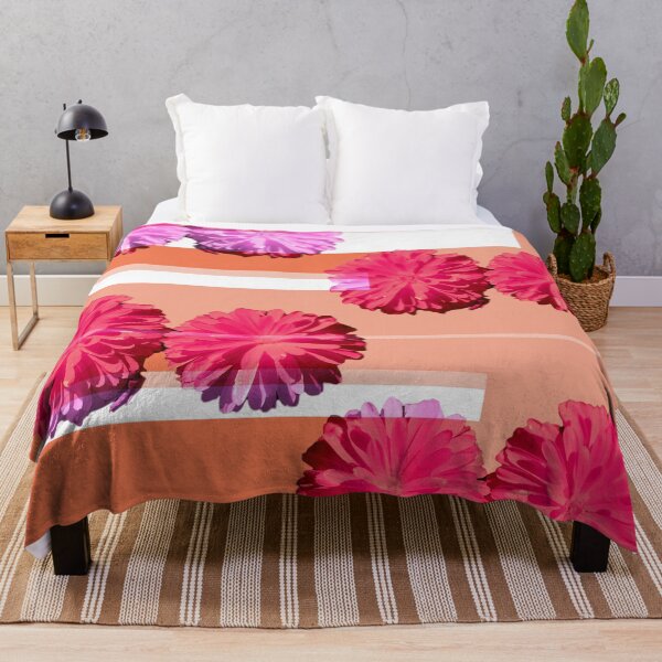 formatting flowers in blush Throw Blanket