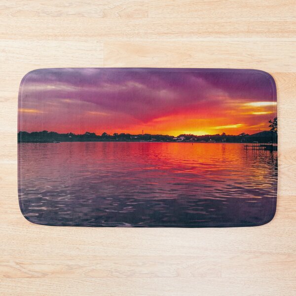 Item preview, Pink Orange and Blue Lake Sunset  designed and sold by moremattie.