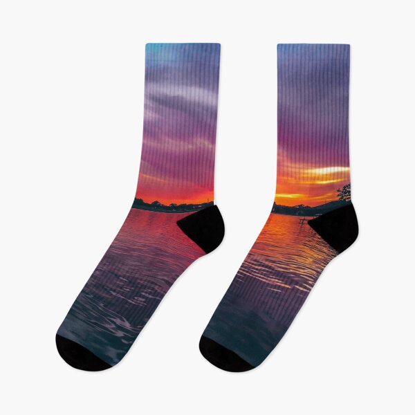 Item preview, Pink Orange and Blue Lake Sunset  designed and sold by moremattie.