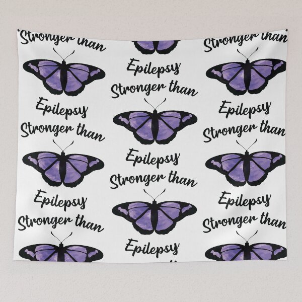 Item preview, Stronger Than Epilepsy - Epilepsy Awareness Purple Butterfly designed and sold by TheMajesticGoat.