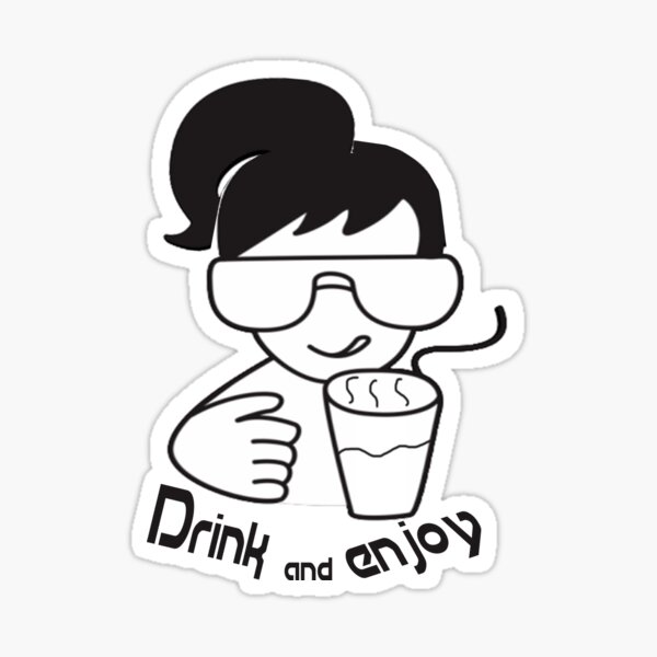 "Drink cup sticker Gift For Party Sticker " Sticker for Sale by