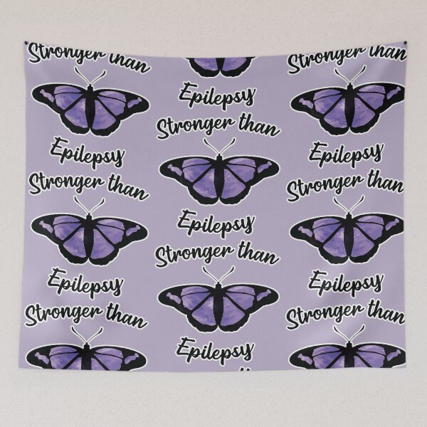 Item preview, Stronger Than Epilepsy - Epilepsy Awareness Purple Butterfly designed and sold by TheMajesticGoat.