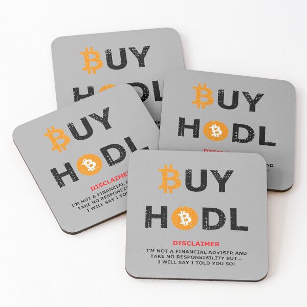 Item preview, Buy and hold bitcoin with disclaimer designed and sold by stretchtees.