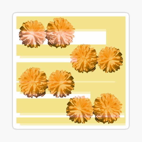 formatting flowers in lemon Sticker