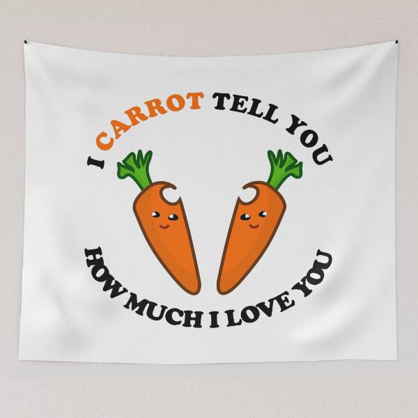 Item preview, I carrot tell you how much I love you - cute carrot circle I love you pun designed and sold by Deegital18.