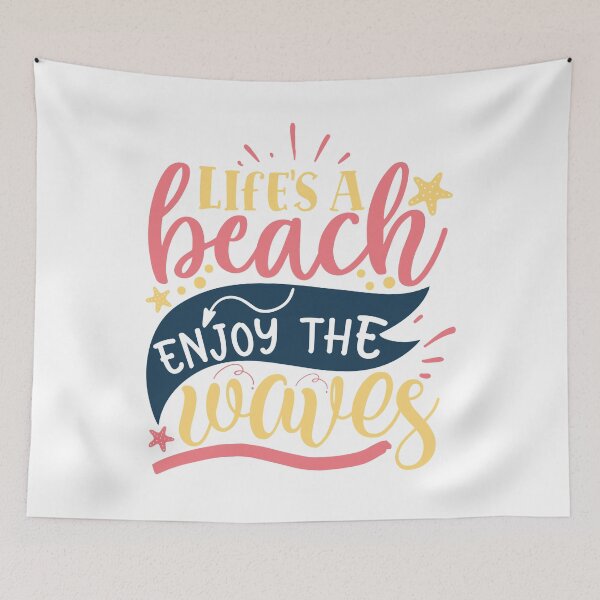 Item preview, Life is a Beach, Enjoy the Waves - Cool summer saying designed and sold by Raeolus.