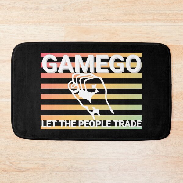 Item preview, Let The People Trade Colorful White on Black Square  designed and sold by KananiandKiki.