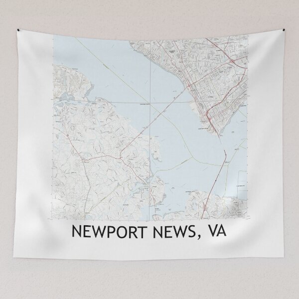 Item preview, Newport News, VA Quad Topographical Map Clean designed and sold by PGHPhotoCo.